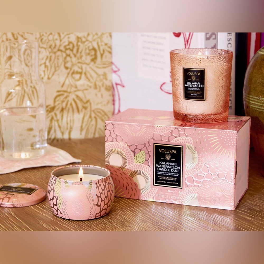 New Voluspa Kalahari Watermelon Candle Duo(Limited Edition Nordstrom Exclusive)